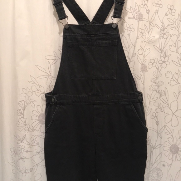TopShop Black Denim Overalls - Picture 2 of 7